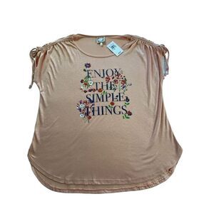 TRUSELF WOMEN’S XLARGE “ENJOY THE SIMPLE THINGS” Top